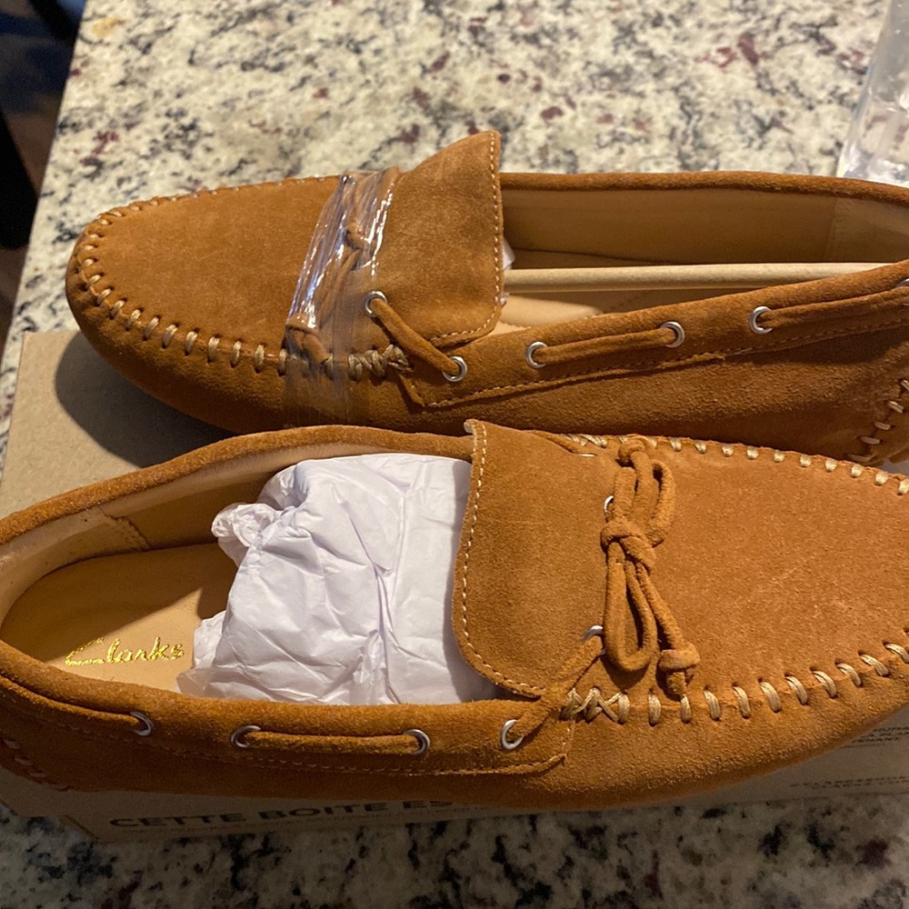 Clarks suede loafer